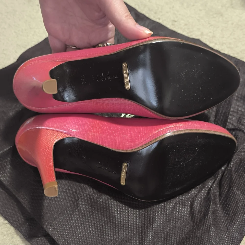 Cole Haan Degrade Color Fuchsia Orange Nike Air Leather Pumps 7.5